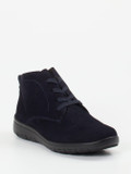 Semler – Komfort-Stiefelette aus Veloursleder Dunkelblau