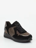 Semler - Sneaker aus Veloursleder in schwarz