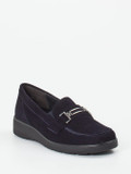 Semler – Loafer aus Veloursleder Dunkelblau