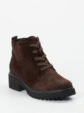 Waldläufer – Schnürboots aus Veloursleder Dunkelbraun