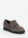 Mannori – Loafer aus Veloursleder in Taupegrau
