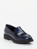 Konstantin Starke – Loafer aus Hochglanzleder Dunkelblau