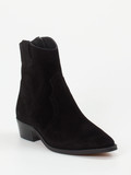 Ralph Harrison – Western-Stiefelette aus Veloursleder schwarz