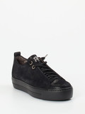 Paul Green – Plateau-Sneaker aus Nubukleder schwarz