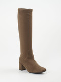 Gabor Comfort – Kniestiefel aus Stretchvelours braun