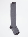 Alto Milano – Kniestrümpfe aus Textil mit Lurex-Details