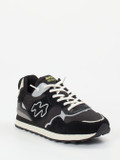 New Balance – Sneaker aus Veloursleder und Nylon schwarz