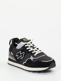 New Balance – Sneaker aus Veloursleder und Nylon schwarz