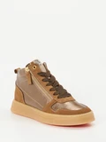DL Sport - Schnürstiefelette aus Metallic in braun