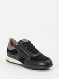 DL Sport - Sneaker aus Velour/Leder in schwarz