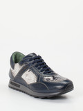 Galizio Torresi – Sneaker aus geprägtem Leder dunkelblau
