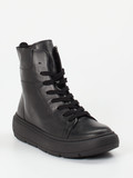 Gabor - Schnürstiefelette aus Kalbleder in schwarz