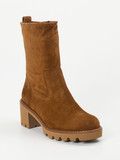 Paul Green – Stiefelette aus Veloursleder cognacbraun
