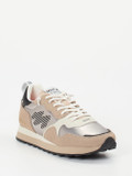MRP – Sneaker aus Metallicleder und Velours beige