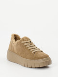 Gabor – Plateau-Sneaker aus Lammleder sandbeige