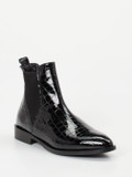 Andrea Puccini – Chelsea Boots aus Lackleder Schwarz