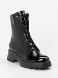 Paul Green – Schnürboots aus Lackleder schwarz