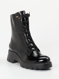 Paul Green – Schnürboots aus Lackleder schwarz