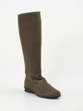 Arche – Kniehohe Stiefel aus Nubukleder olivbraun