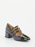 Andrea Puccini – Mary Jane Pumps aus Lackleder anthrazit