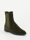 Truman's – Chelsea Boots aus Veloursleder olivgrün