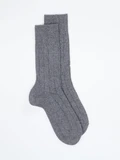 Falke - Herrensocken Lhasa aus Wolle in grau