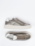 Voile Blanche – Sneaker aus Metallicleder Grau
