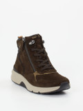 Gabor Comfort – Sneakerboots aus Veloursleder Dunkelbraun