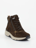 Gabor Comfort – Sneakerboots aus Veloursleder Dunkelbraun