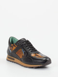 Galizio Torresi – Sneaker aus geprägtem Leder Schwarz