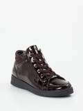 Ara – High-Top Sneaker aus Lackleder Dunkelbordeaux