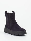 Gabor – Chelsea-Stiefeletten aus Veloursleder Dunkelviolett