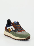 Floris van Bommel – Retro-Sneaker aus Veloursleder grün