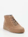 Semler – Stiefelette aus Veloursleder sandbeige