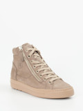 Paul Green – High-Top Sneaker aus Nubukleder taupefarben