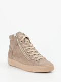 Paul Green – High-Top Sneaker aus Nubukleder taupefarben