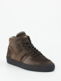 Konstantin Starke – High-Top Sneaker aus Veloursleder Dunkelbraun
