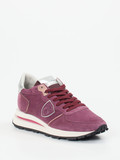 Philippe Model – Sneaker aus Veloursleder Beerenviolett