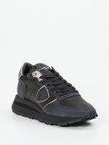 Philippe Model – Sneaker aus Veloursleder und Leder schwarz