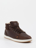 HUB – Mid-Top-Sneaker aus Fettleder dunkelbraun
