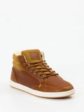 HUB – Mid-Top-Sneaker aus Fettleder braun