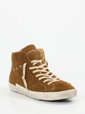 Philippe Model – High-Top Sneaker aus Veloursleder cognac
