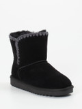 Ara – Stiefelette aus Veloursleder Schwarz