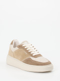 Copenhagen – Sneaker aus Kalbleder und Veloursleder beige