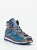 Konstantin Starke – High-Top Sneaker aus geprägtem Leder Blau
