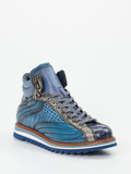 Konstantin Starke – High-Top Sneaker aus geprägtem Leder Blau