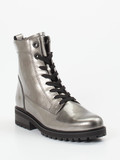 Gabor Comfort – Schnürboots aus Lackleder in Grau