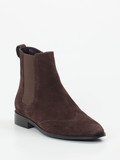 Di Lauro – Chelsea Boots aus Veloursleder Dunkelbraun