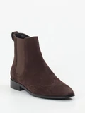 Di Lauro - Stiefelette aus Veloursleder in braun