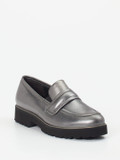 Semler – Loafer aus Metallicleder in Silber